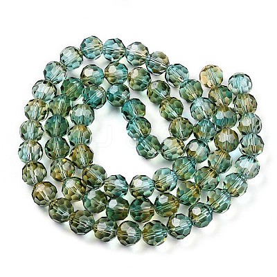 Baking Paint Transparent Glass Beads X1-DGLA-A035-T10mm-A08-1