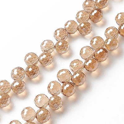 Transparent Glass Beads Strands GLAA-G096-01G-1