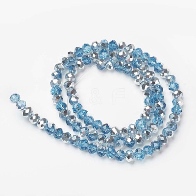 Electroplate Transparent Glass Beads Strands EGLA-A034-T4mm-M18-1