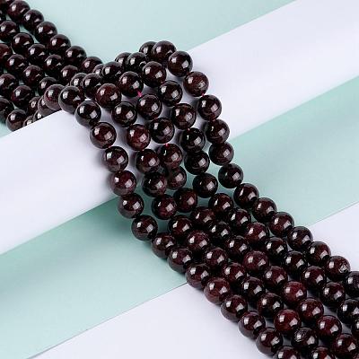 Round Natural Garnet Beads Strands X-G-D751-10mm-1