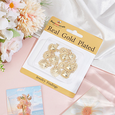 12Pcs 3 Styles Brass Pendants KK-BBC0017-81-1