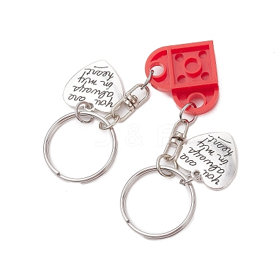 Valentine's Day Resin & Alloy Keychain KEYC-JKC01152-1