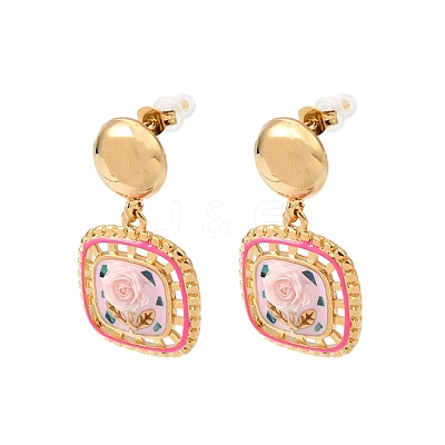 304 Stainless Steel Stud Dangle Earrings for Women EJEW-A164-04B-G-1
