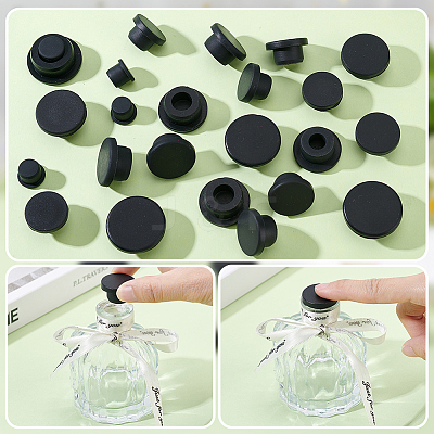 24Pcs 6 Styles Silicone Hole Plugs AJEW-NB0007-80-1