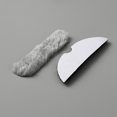 48Pcs Self-adhesive Polyester Beards and Mustaches for Masquerade Party Halloween Chrismas Cosplay Costume Supplies DIY-WH0430-037-1