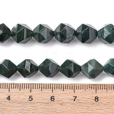 Natural Moss Agate Beads Strands G-F523-37-10mm-1
