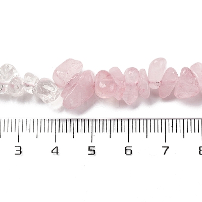 Natural Quartz Crystal & Rose Quartz Beads Strands G-L610-A07-01-1