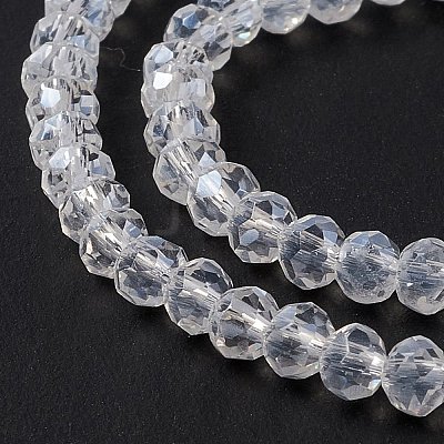 Crystal Glass Rondelle Beads Strands X-EGLA-F049C-03-1