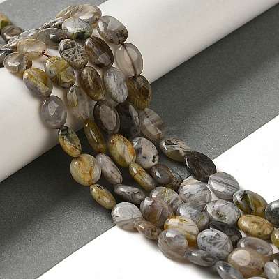 Natural Bamboo Leaf Agate Beads Strands G-NH0014-B01-02-1