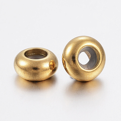 Ion Plating(IP) 202 Stainless Steel Beads X-STAS-F148-9mm-07G-1