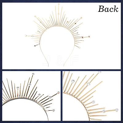 Alloy Virgin Halo Hair Bands OHAR-WH20011-08G-1