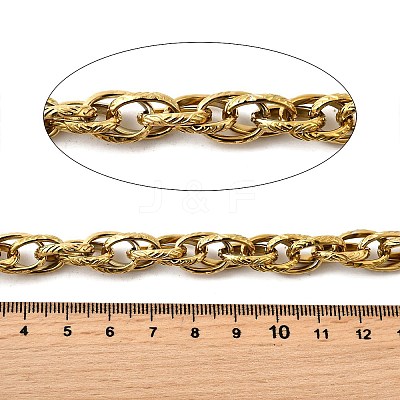 Ion Plating(IP) 304 Stainless Steel Textured Oval Link Chains CHS-V001-01G-1