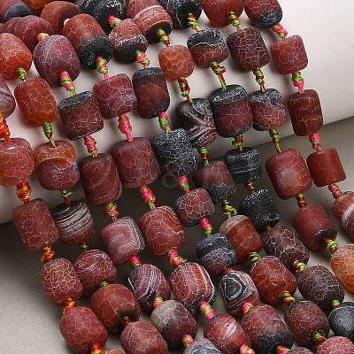 Natural Weathered Agate Beads Strands G-A321-D02-01A-1