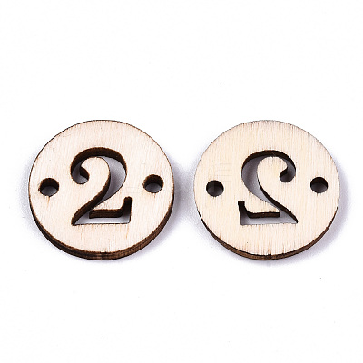 Unfinished Natural Poplar Wood Links Connectors WOOD-S045-138A-2-1