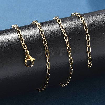 304 Stainless Steel Cable Chains Necklaces MAK-L015-35A-1