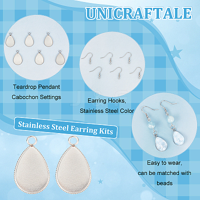 102 Pcs Stainless Steel Earring Kits DIY-UN0002-46P-1