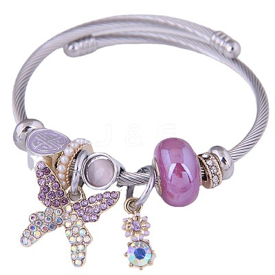 Adjustable Stainless Steel European Bangles FS-WG548C4-01-1
