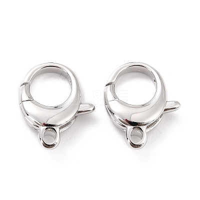 Brass Lobster Claw Clasps X-KK-D065-02P-1