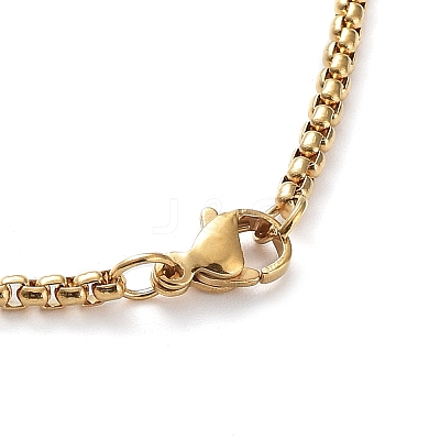 PVD Vacuum Plating 304 Stainless Steel Rugby Pendant Necklaces NJEW-Z023-02G-1