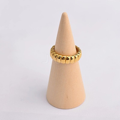 Wave Texture 304 Stainless Steel Finger Rings WGA78FE-01-1