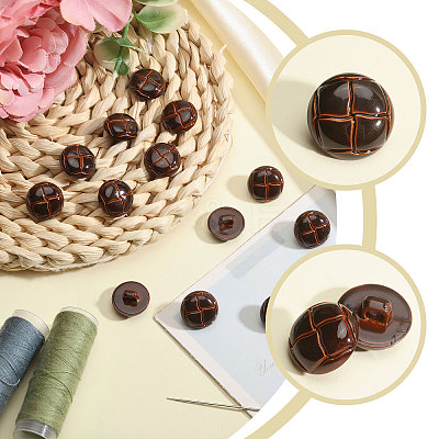 1-Hole Plastic Buttons BUTT-CA0001-34C-1
