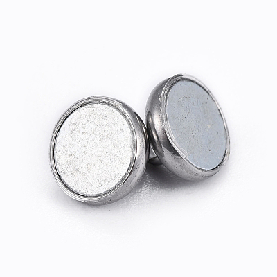 Tarnish Resistant 304 Stainless Steel Magnetic Clasps with Loops X-STAS-P206-03P-1