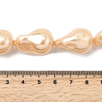 Electroplate Opaque Glass Imitation Pearl Beads Strands EGLA-K063-01B-1