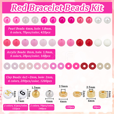 2220Pcs Handmade Polymer Clay CCB Beads Kits DIY-WH20001-56-1