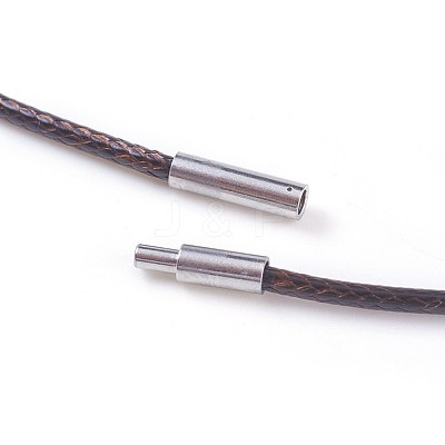 Waxed Polyester Cord Necklace Making MAK-I011-05-B-03-1