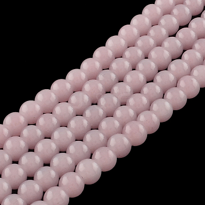 Imitation Jade Glass Beads Strands X-DGLA-S076-8mm-01-1