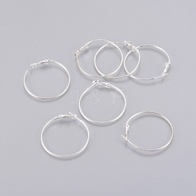 Brass Hoop Earrings X-EC108-2NFS-1