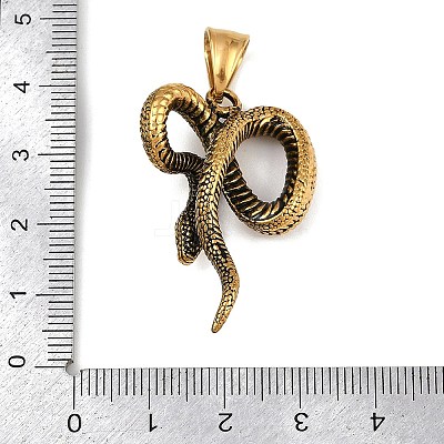 Hand Polished 304 Stainless Steel Pendants STAS-V012-04AG-1