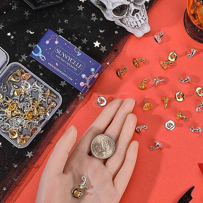 60Pcs 2 Colors Alloy Charms FIND-SC0009-71-1