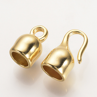 Brass Hook Clasps KK-Q735-215G-1