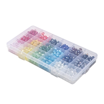 18 Colors Electroplate Glass Beads EGLA-X0006-03B-8mm-1