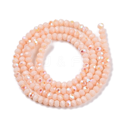Electroplate Opaque Solid Color Glass Beads Strands EGLA-A044-P1mm-L05-1