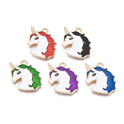 Alloy Enamel Pendants ENAM-S130-20-1