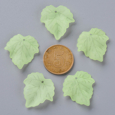 Transparent Frosted Acrylic Pendants X-PAF002Y-18-1