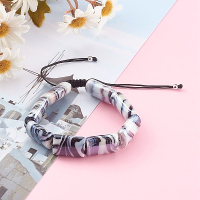 Adjustable Nylon Thread Braided Bead Bracelets BJEW-JB06070-02-1