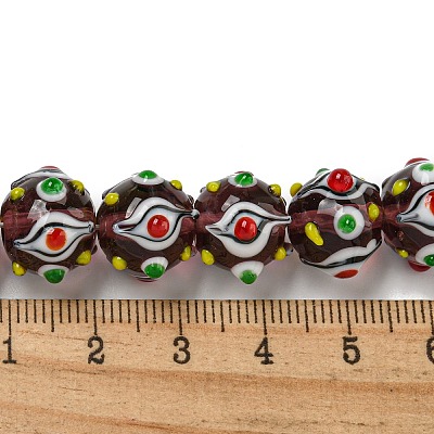 Handmade Lampwork Beads Strands LAMP-N025-05E-1