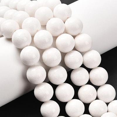 Natural Mashan Jade Round Beads Strands G-D263-12mm-XS01-1