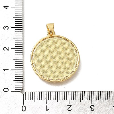 Rack Plating Brass with Cubic Zirconia Pendants KK-Z086-33G-13-1