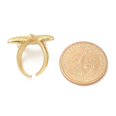 Brass Cuff Finger Rings for Women RJEW-U033-09G-02-1