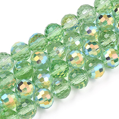 Transparent Electroplate Glass Beads Strands EGLA-N012-001-B13-1