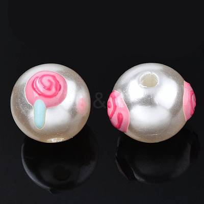 ABS Plastic Imitation Pearl Beads KY-N015-105-1