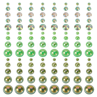 Half Round ABS Plastic Cabochons FIND-TAC0038-08F-1