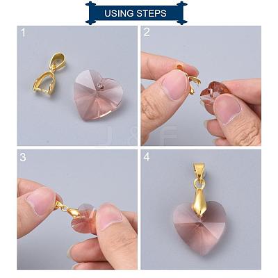 Golden Brass Ice Pick Pinch Bails X-KK-E143-G-1