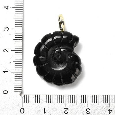 Natural Obsidian Pendants G-A287-01G-03-1