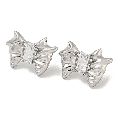 Brass Stud Earrings EJEW-R158-03P-1