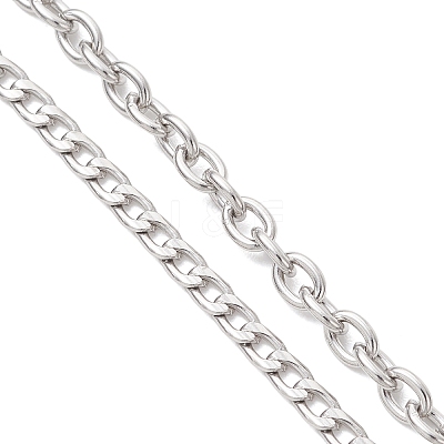 201 Stainless Steel Sun Pendant 304 Stainless Steel Twisted Chain Cable Chain OT Necklaces NJEW-JN05786-1